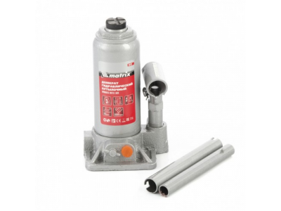 Домкрат гидравлический бутылочный, 3 т, h подъема 178-343 мм Matrix