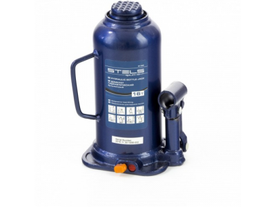Домкрат гидравлический бутылочный, 16 т, h подъема 227-457 мм Stels