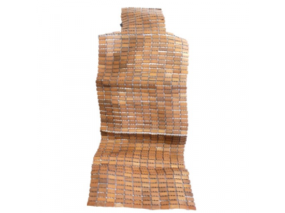 Накидка на сиденье коричневая, плоские косточки