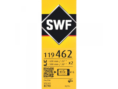 Щетки стеклоочистителя SWF VISIOFLEX,передняя,2 шт., 31349377, 630mm/25", бескаркасная