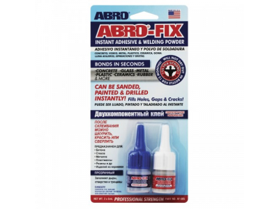 Клей двухкомпонентный ABRO-FIX, 5 мл