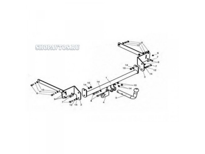 Фаркоп на Ford Focus II хэтчбек 2004-2011гг.