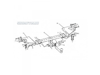 Фаркоп на Hyundai Tucson SUV 2004-2010гг.