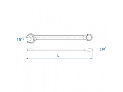 Ключ комбинированный 19 мм, удлиненный, KING TONY