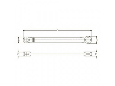 Ключ накидной текстурный Е-профиль Е10 х Е12