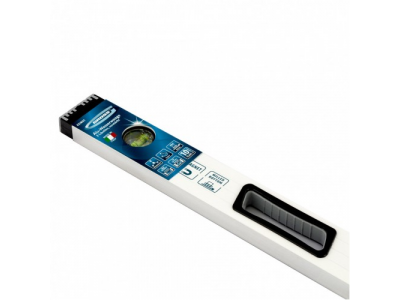 Уровень алюминиевый, 1000 мм, усиленный, рукоятки, фрезерованный, 3 глазка, магнитный Gross