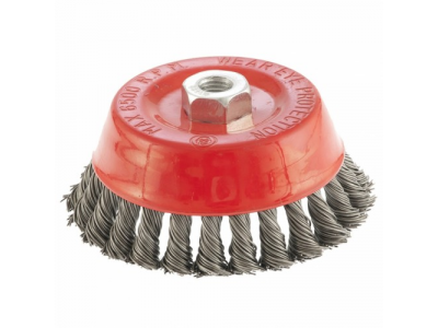 Щетка для УШМ, 125 мм, М14, "чашка", крученая проволока 0,8 мм// MTX