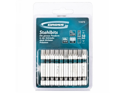 Набор бит TORX 40х50, сталь S2, 10 шт //GROSS