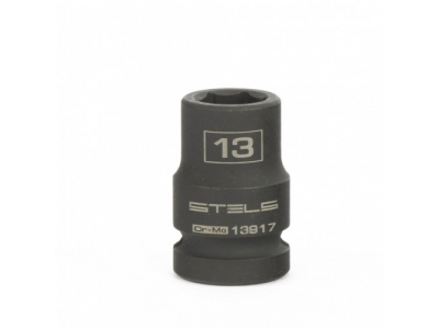 Головка ударная шестигранная, 13 мм, 1/2, CrMo Stels