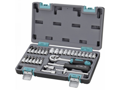 Набор инструментов, 1/4", CrV, пластиковый кейс 29 предм.// STELS