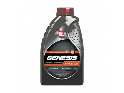 Моторное масло ЛУКОЙЛ GENESIS ARMORTECH 5W40 SN/CF, 1л