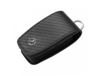 Кожаный футляр для ключей Mercedes-Benz Key Wallet, Gen. 6, Carbon Look