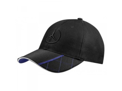 Мужская бейсболка Mercedes-Benz Men's Baseball Cap, Black / Blue, артикул B66952924