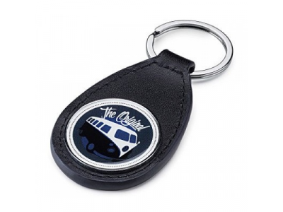 Кожаный брелок Volkswagen T1 Bulli, Leather, Blue, артикул 7E0087013