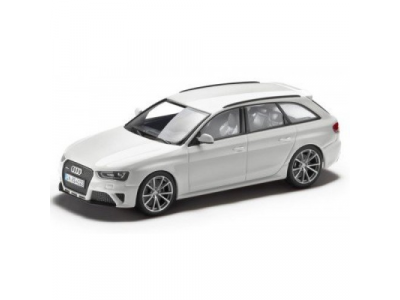 Модель Audi RS 4 Avant, Ibis white, 2013, Scale 1 43
