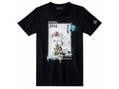 Футболка унисекс Mercedes F1 Unisex Nico Rosberg 2016 Winner Shirt, артикул B66958497