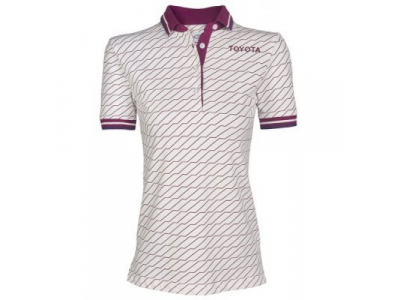 Женская рубашка поло Toyota Ladies Polo Shirt, Weekend, White/Lilac, артикул TMSUV1L01S00