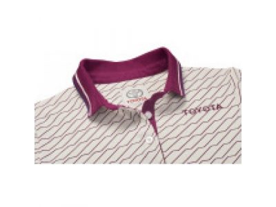 Женская рубашка поло Toyota Ladies Polo Shirt, Weekend, White/Lilac, артикул TMSUV1L01S00