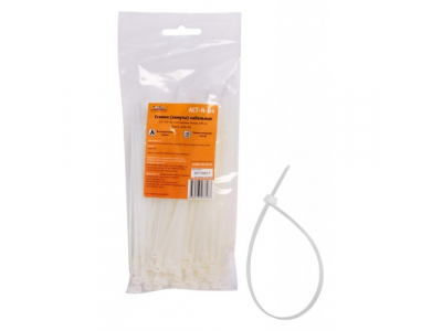 Стяжки (хомуты) кабельные 3,6*150 мм, пластиковые, белые, 100 шт. AIRLINE
